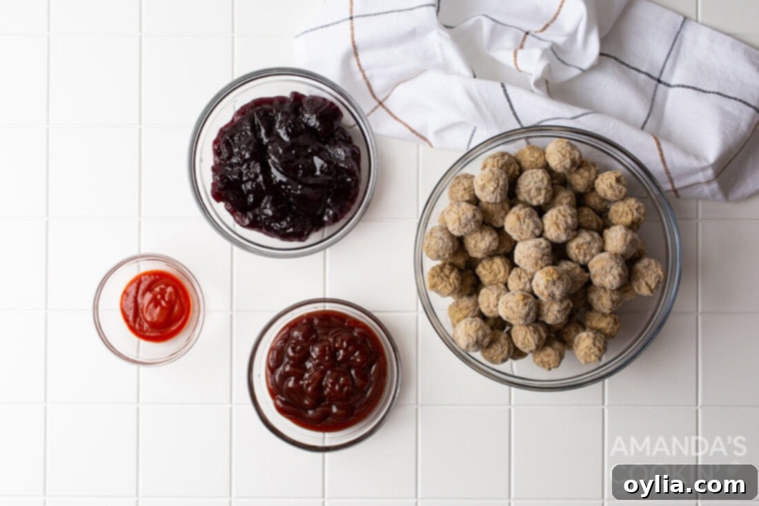 Sweet and Tangy Grape Jelly Meatballs 4 ingredients for grape jelly meatballs