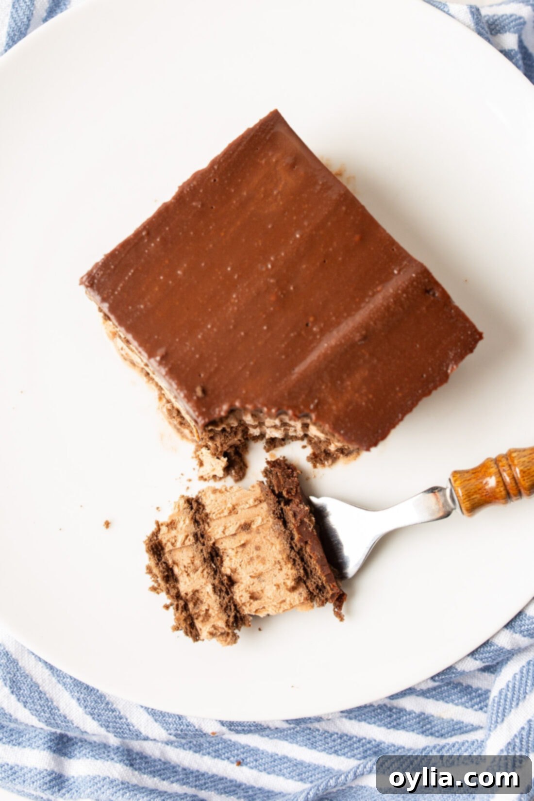 overhead shot of Chocolate Icebox Cake