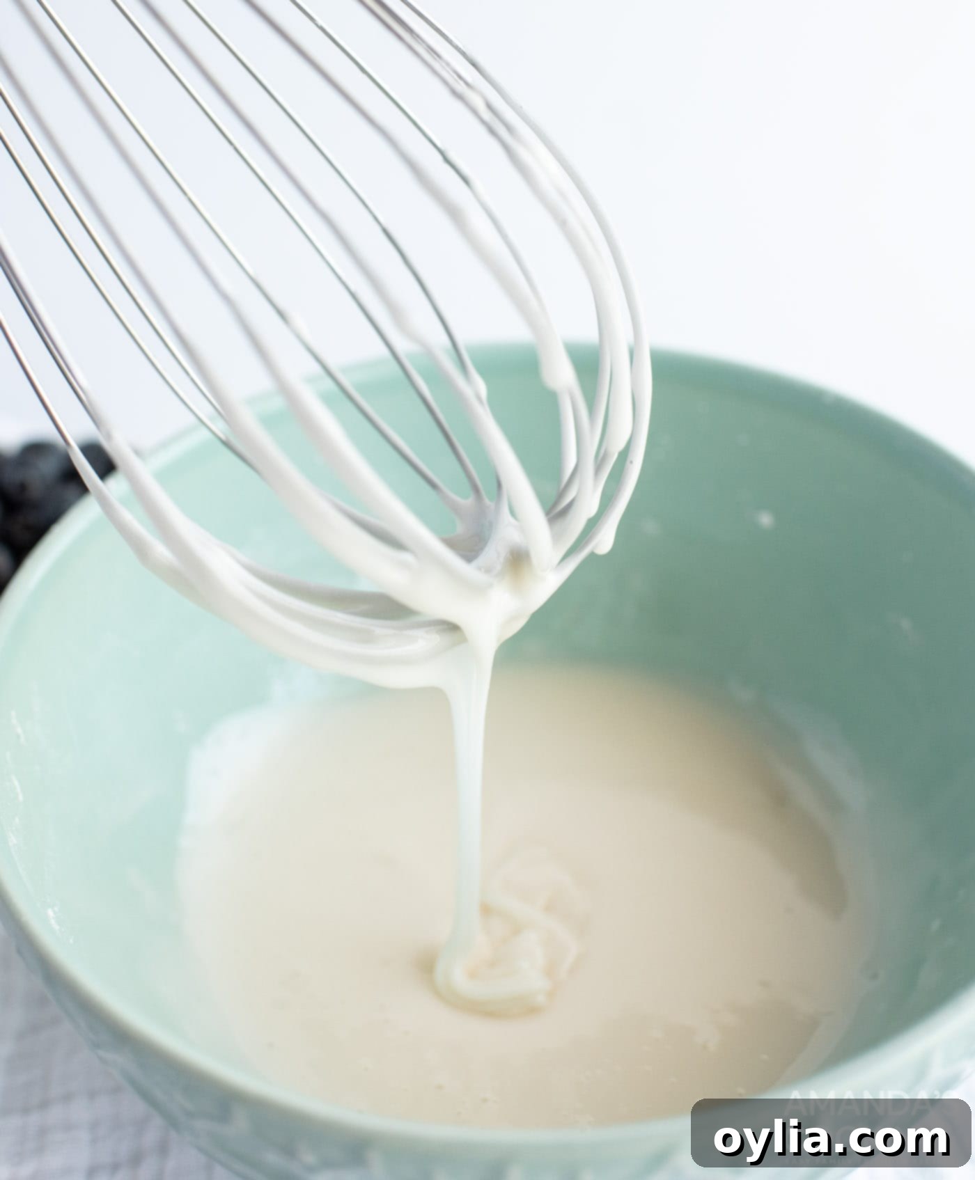 whisk in glaze