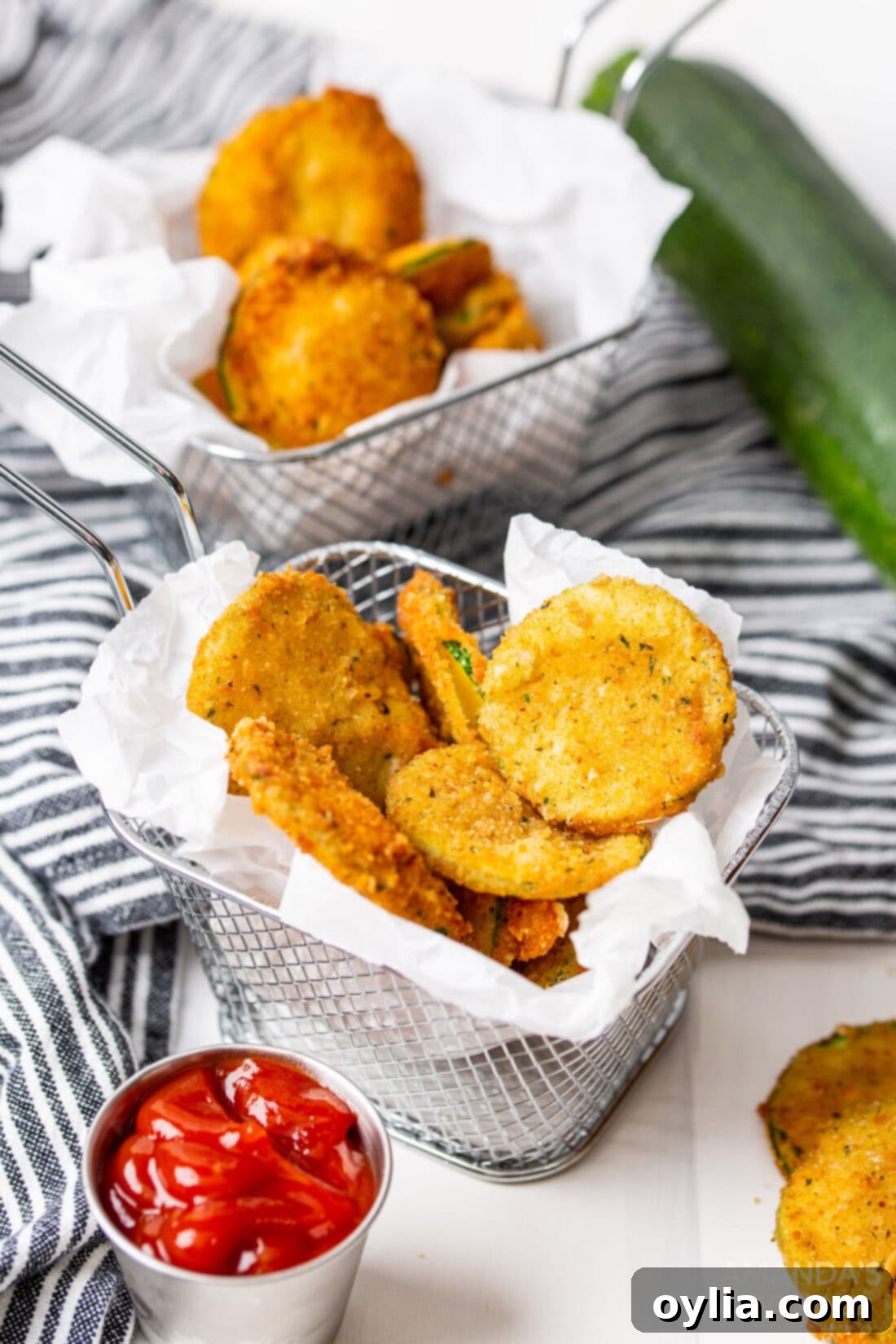 basket of Fried Zucchini