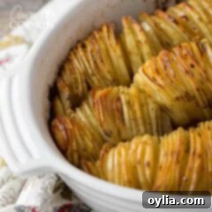 casserole dish of sliced potatoes