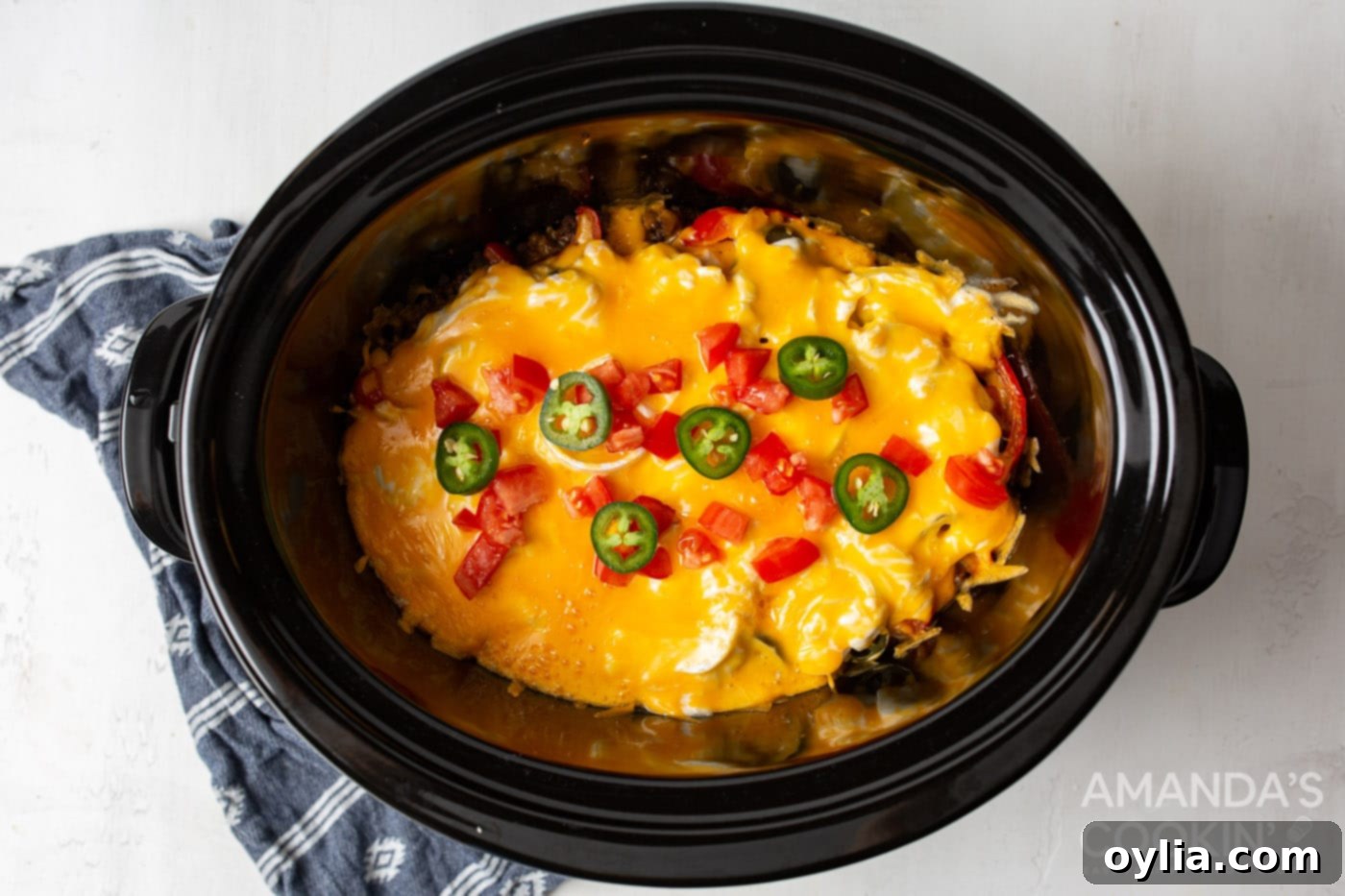 crockpot john wayne casserole with jalapenos and cheese