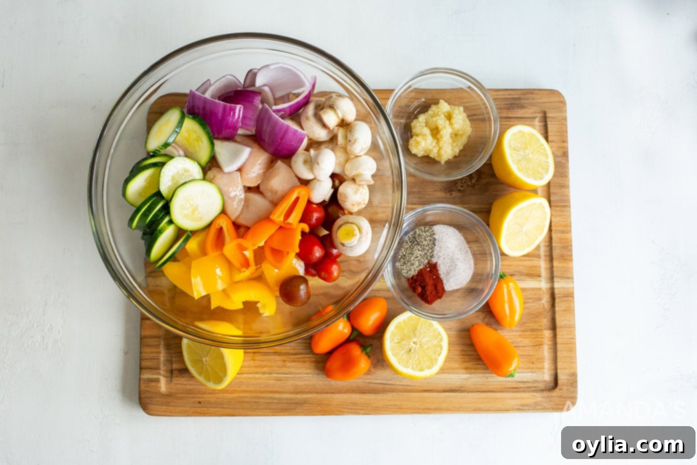 Sliced veggies in a bowl