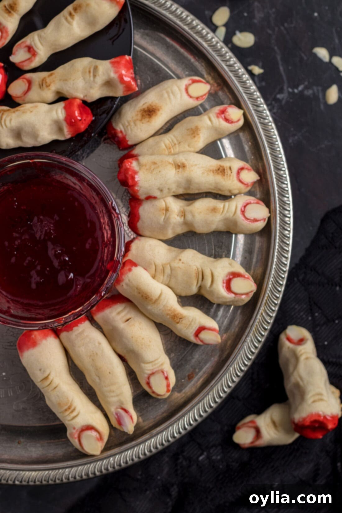 Hag's Handiwork 3 Witch Fingers on a platter