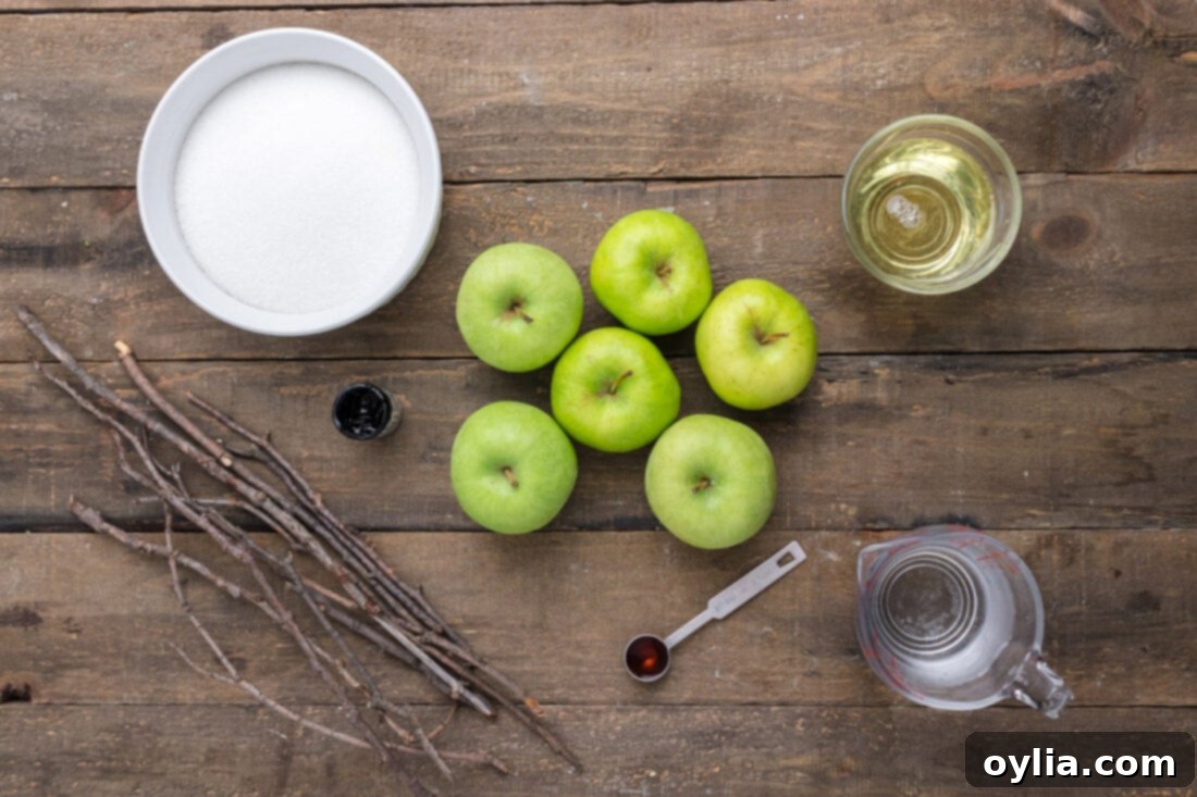ingredients for Halloween Caramel Apples