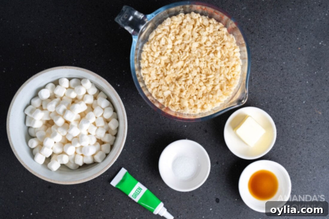 Monster Mash Krispie Treats 4 ingredients for Frankenstein Rice Krispie Treats