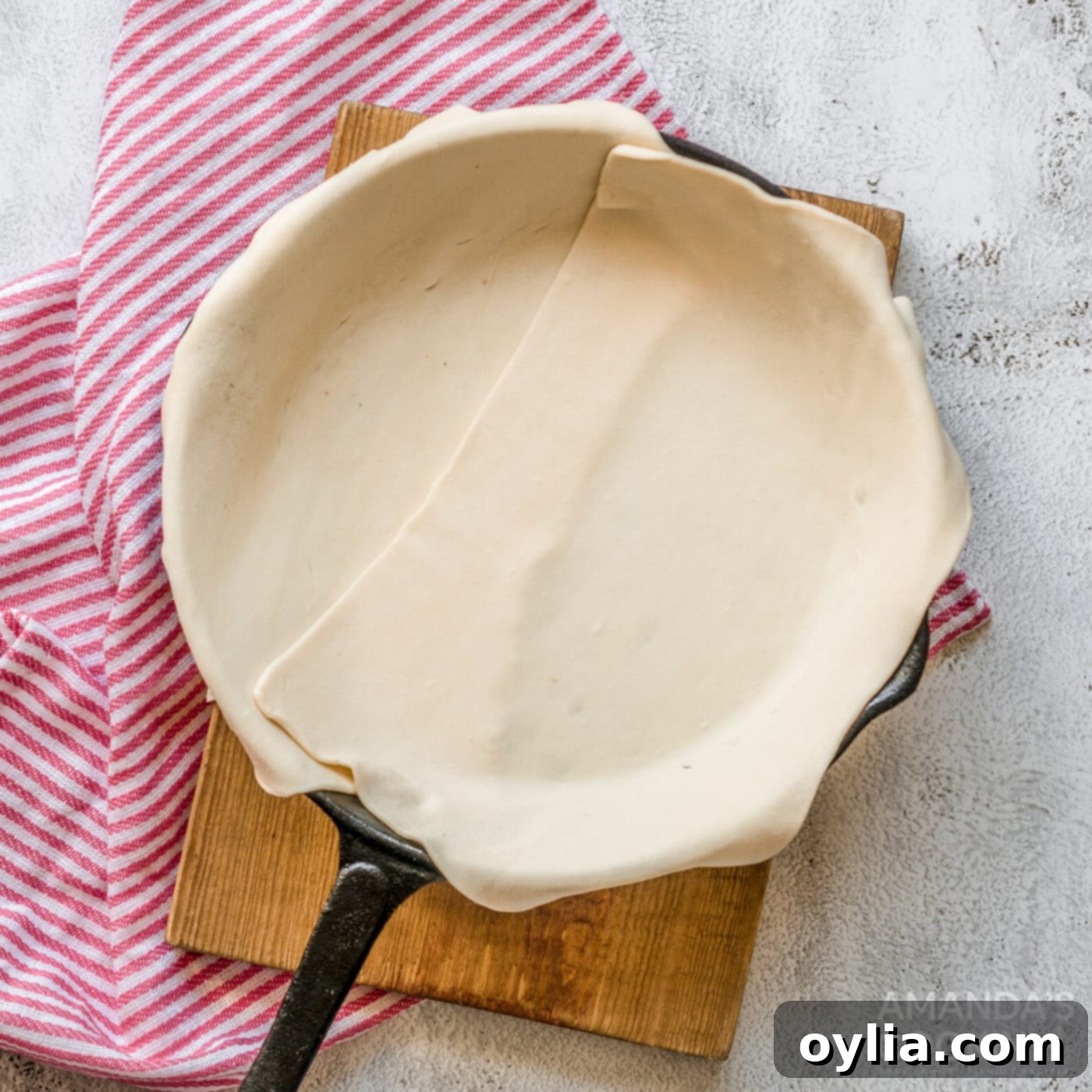 puff pastry in a skillet