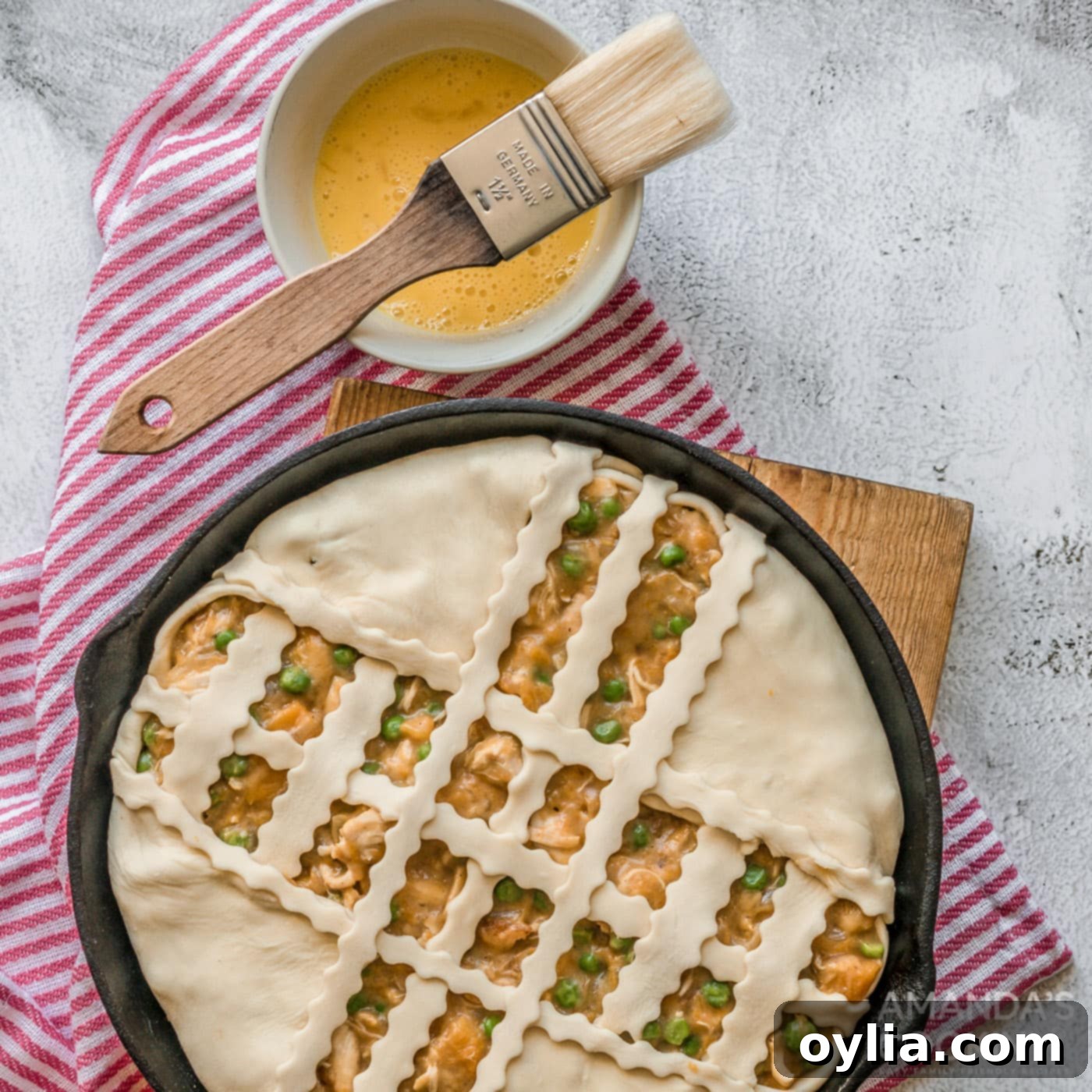 pumpkin chicken pot pie lattice