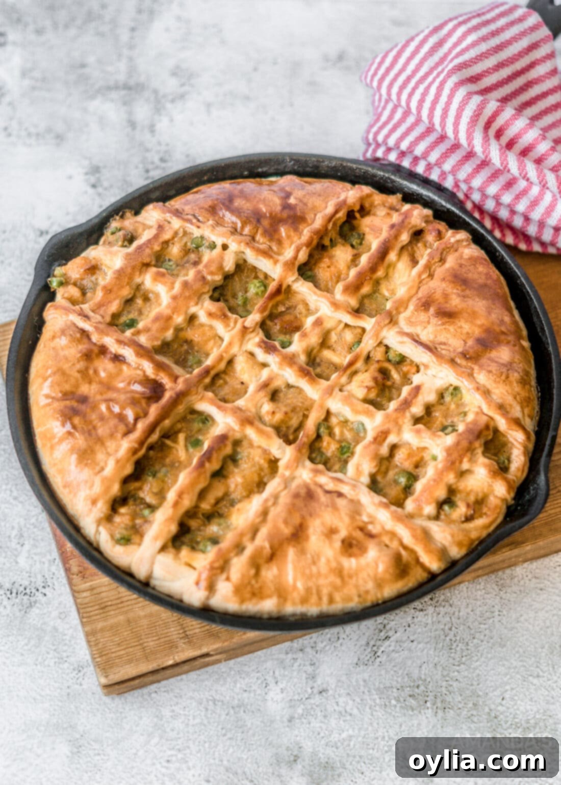 pan of Pumpkin Chicken Pot Pie