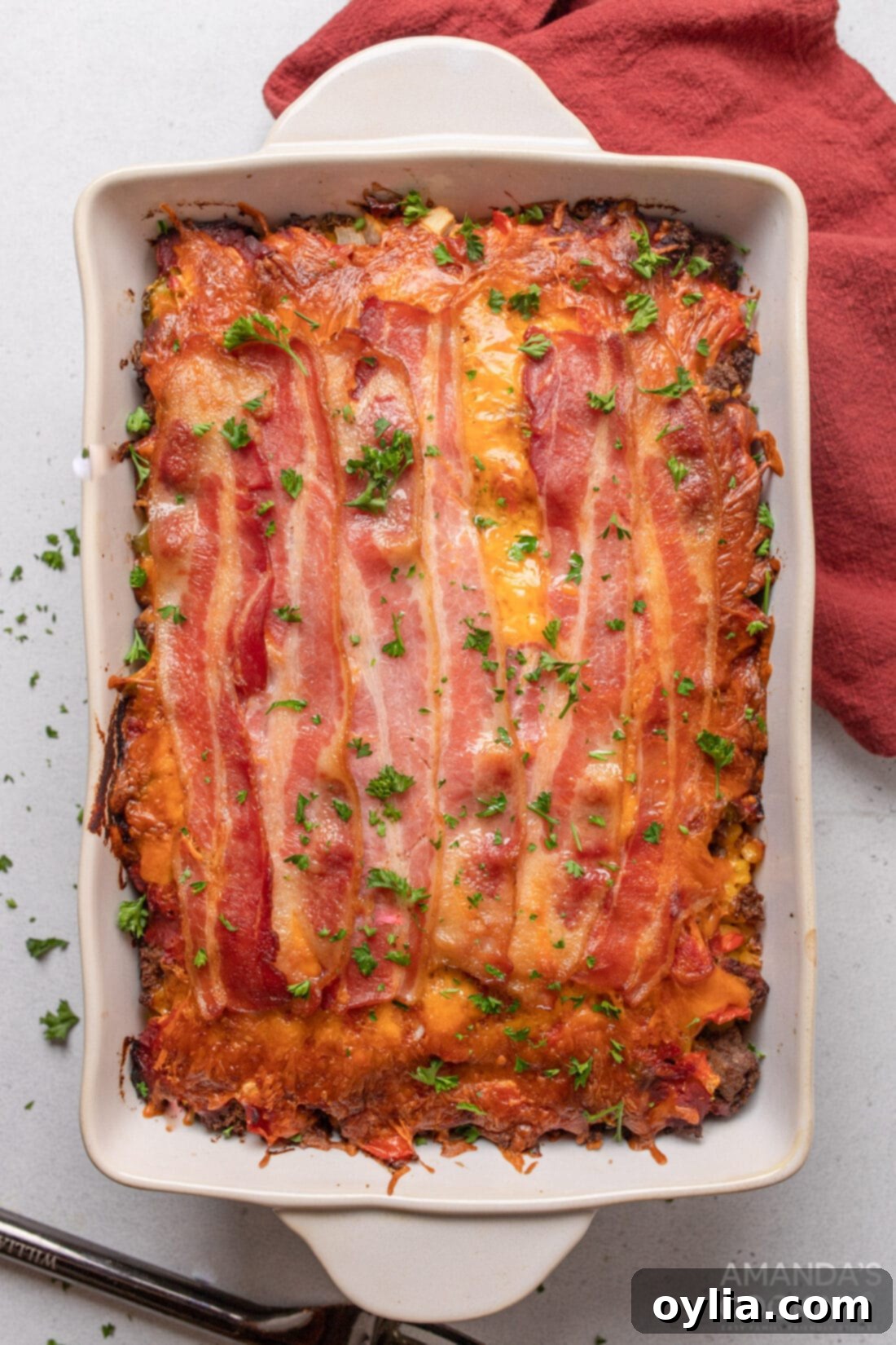 Stacked Supper Supreme 2 pan of 7 Layer Casserole