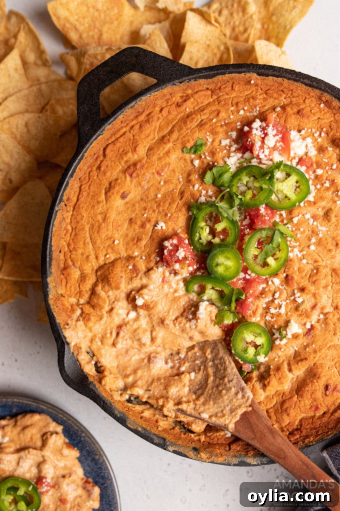 skillet of Bean Dip