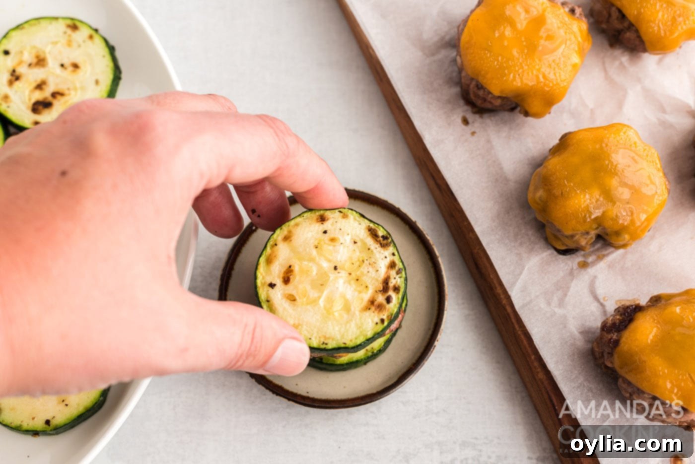 assembled zucchini slider