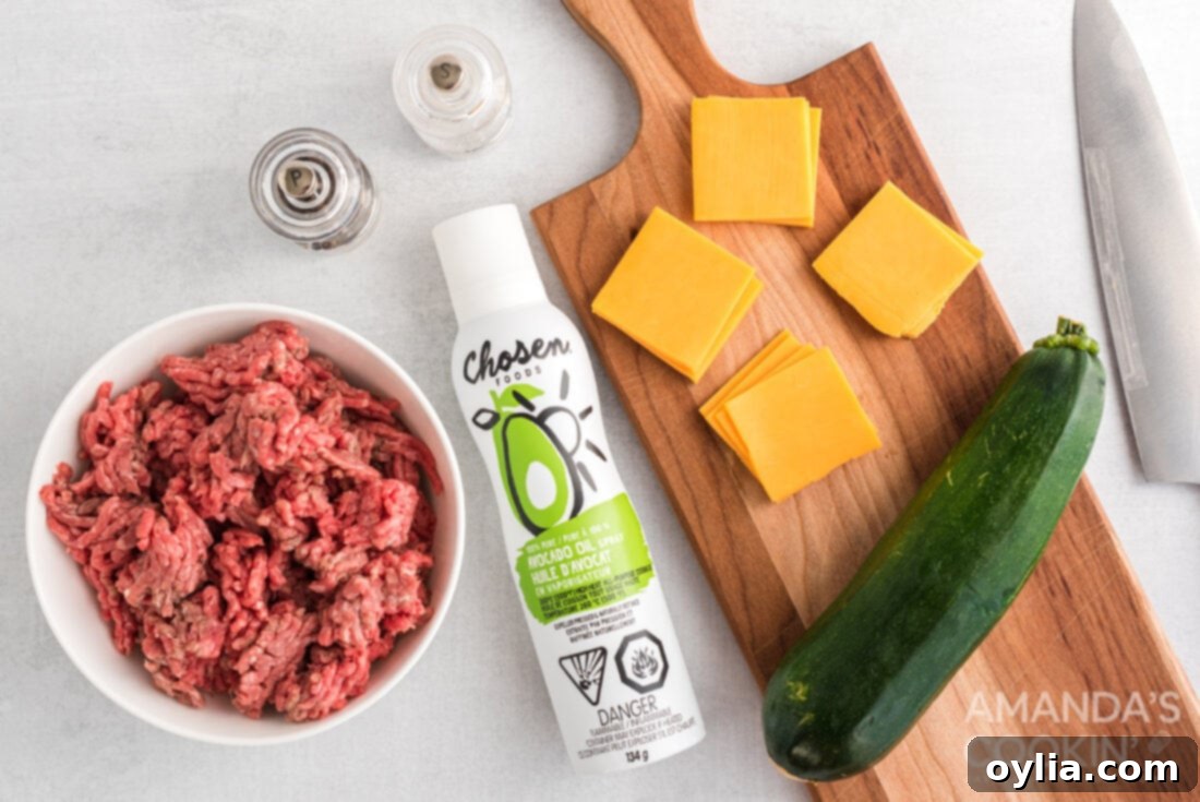 ingredients for Zucchini Sliders