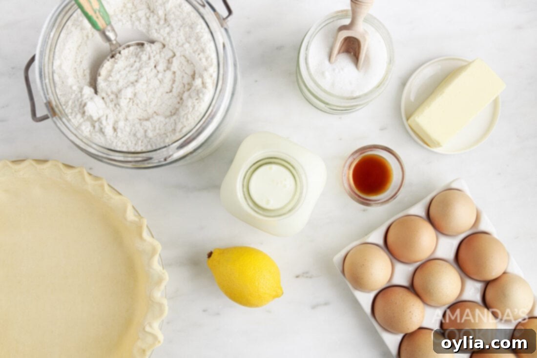 ingredients for Southern Buttermilk Pie