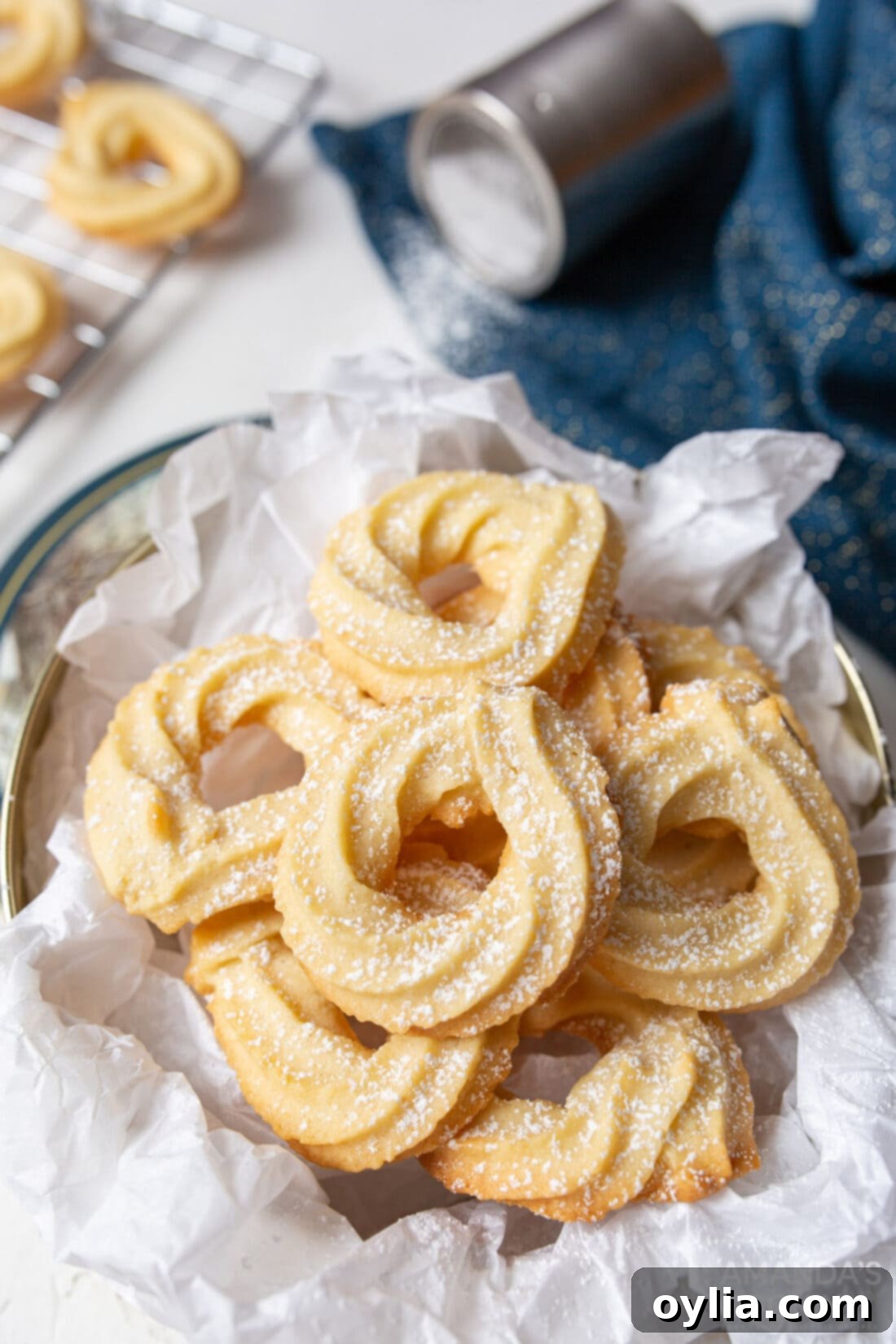 plate of Swedish Butter Cookies