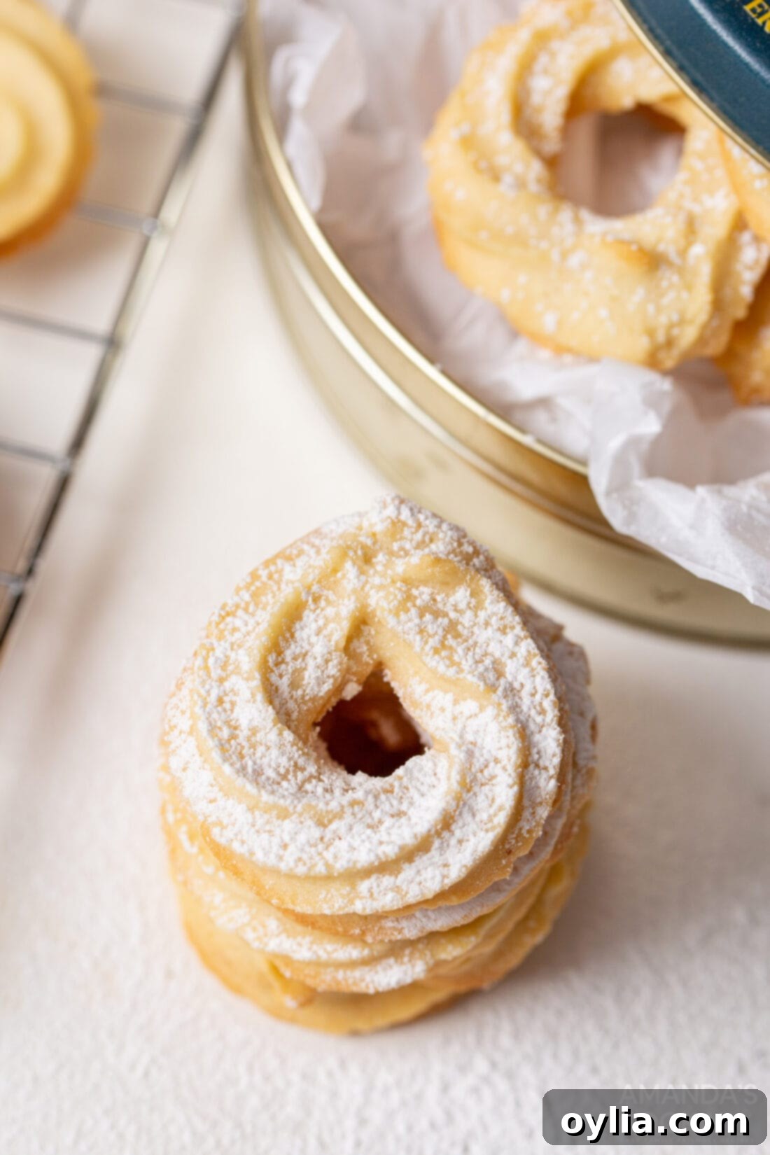 stack of Swedish Butter Cookies