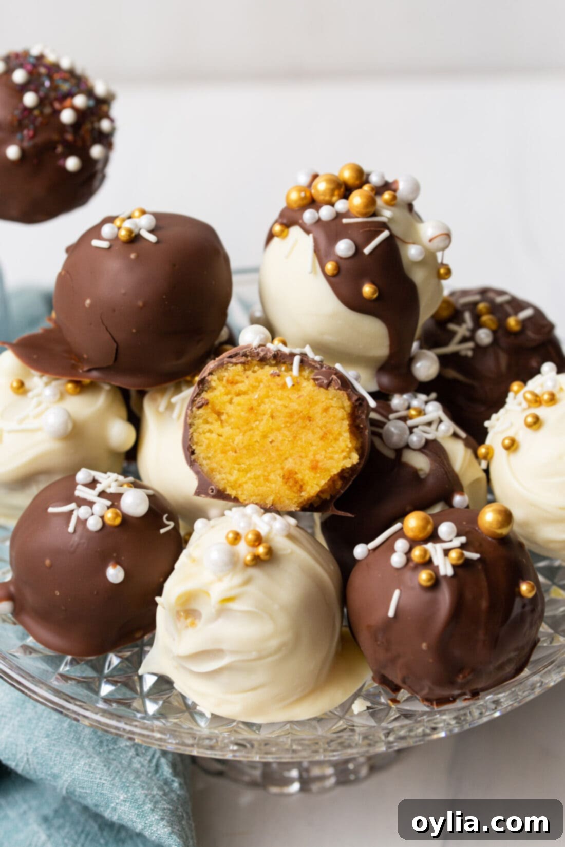 Decadent Cake Bites 2 A platter of beautifully decorated cake balls