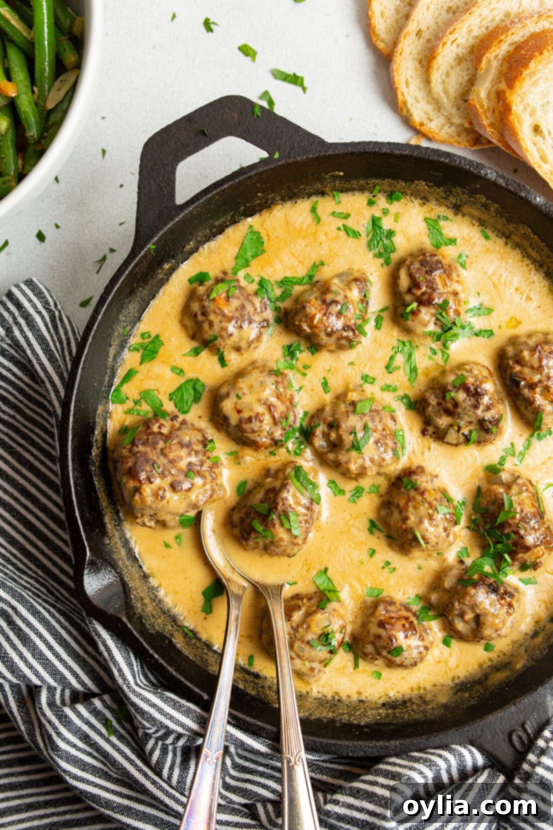 pan of Swedish Meatballs