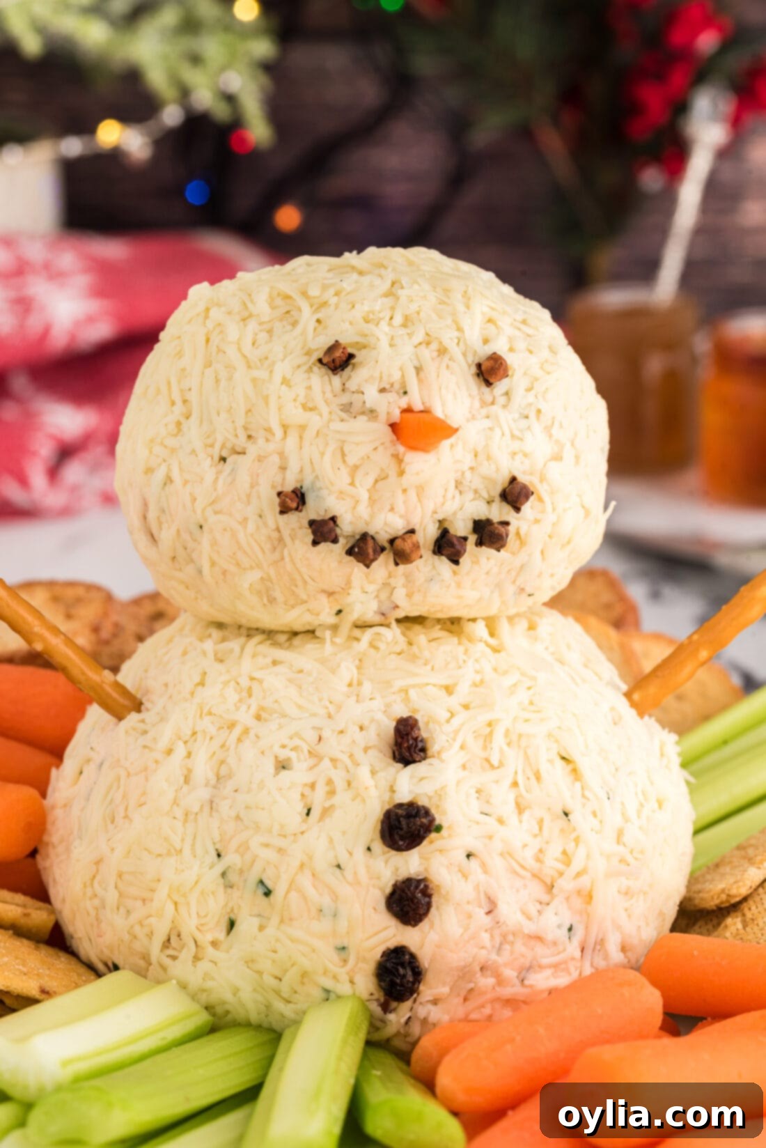 Winter Wonderland Cheese Ball 3 Snowman Cheeseball