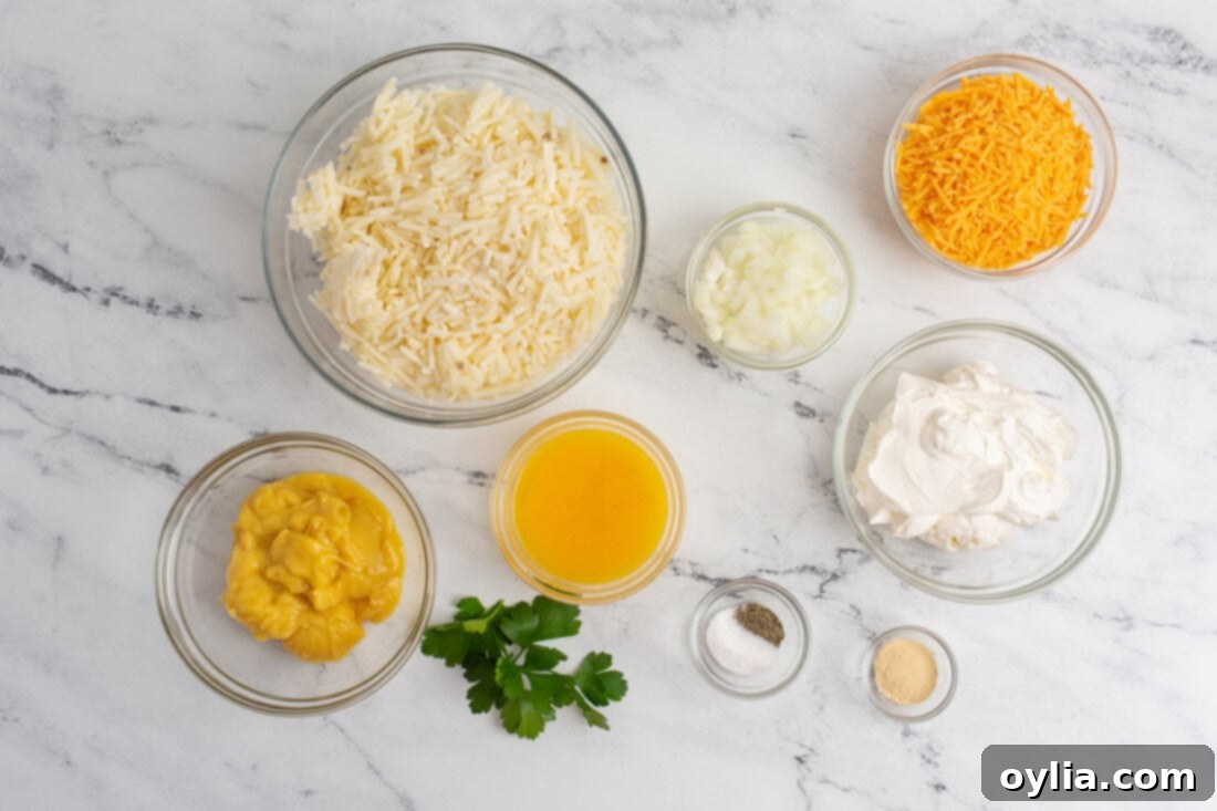 ingredients for Hashbrown Casserole