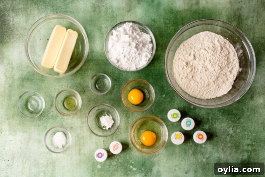 ingredients for paintbrush cookies