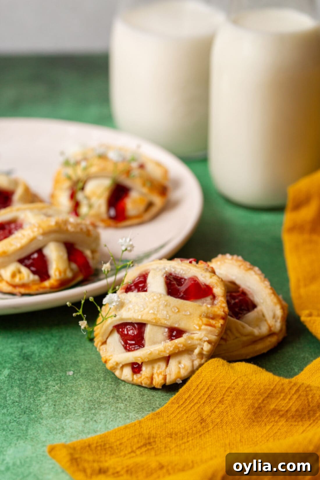 Cherry Pie Cookies near a plate