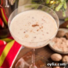 Brandy Alexander cocktail with nutmeg