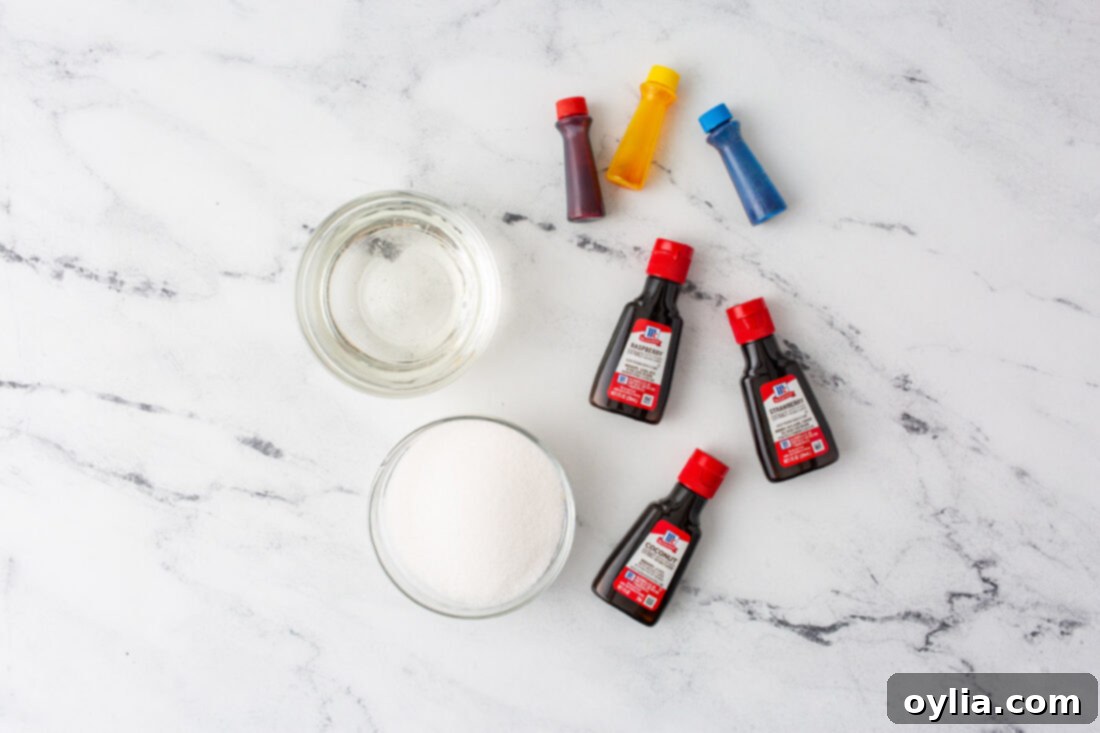 ingredients for Homemade Lollipops