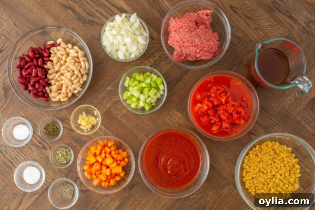 Hearty Italian Pasta & Beans 4 ingredients for Pasta Fagioli