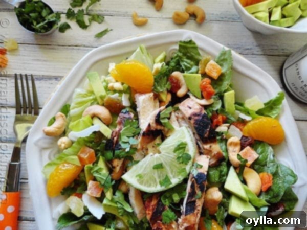 Key West Grilled Chicken Salad, a fresh and vibrant dish inspired by Florida flavors