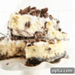 Instant Pot Oreo Cheesecake, a square image for the recipe card