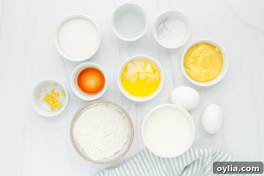 ingredients for Instant Pot Lemon Cake