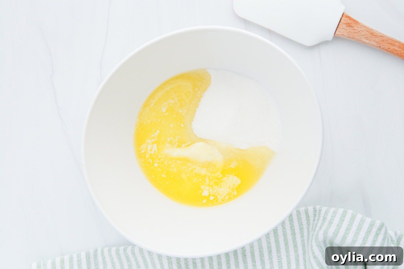 eggs and sugar in a mixing bowl