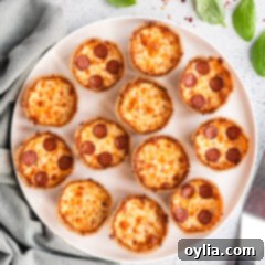 Cauliflower Mini Pizzas, a delicious low-carb and keto-friendly snack or appetizer.