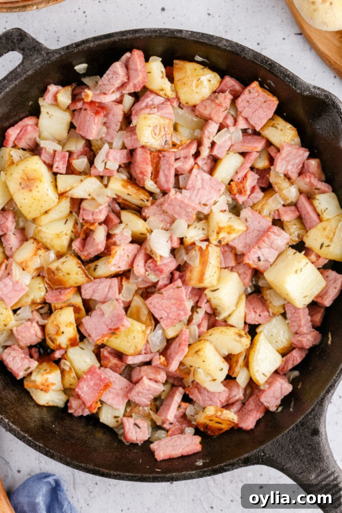 Corned Beef Hash in a skillet