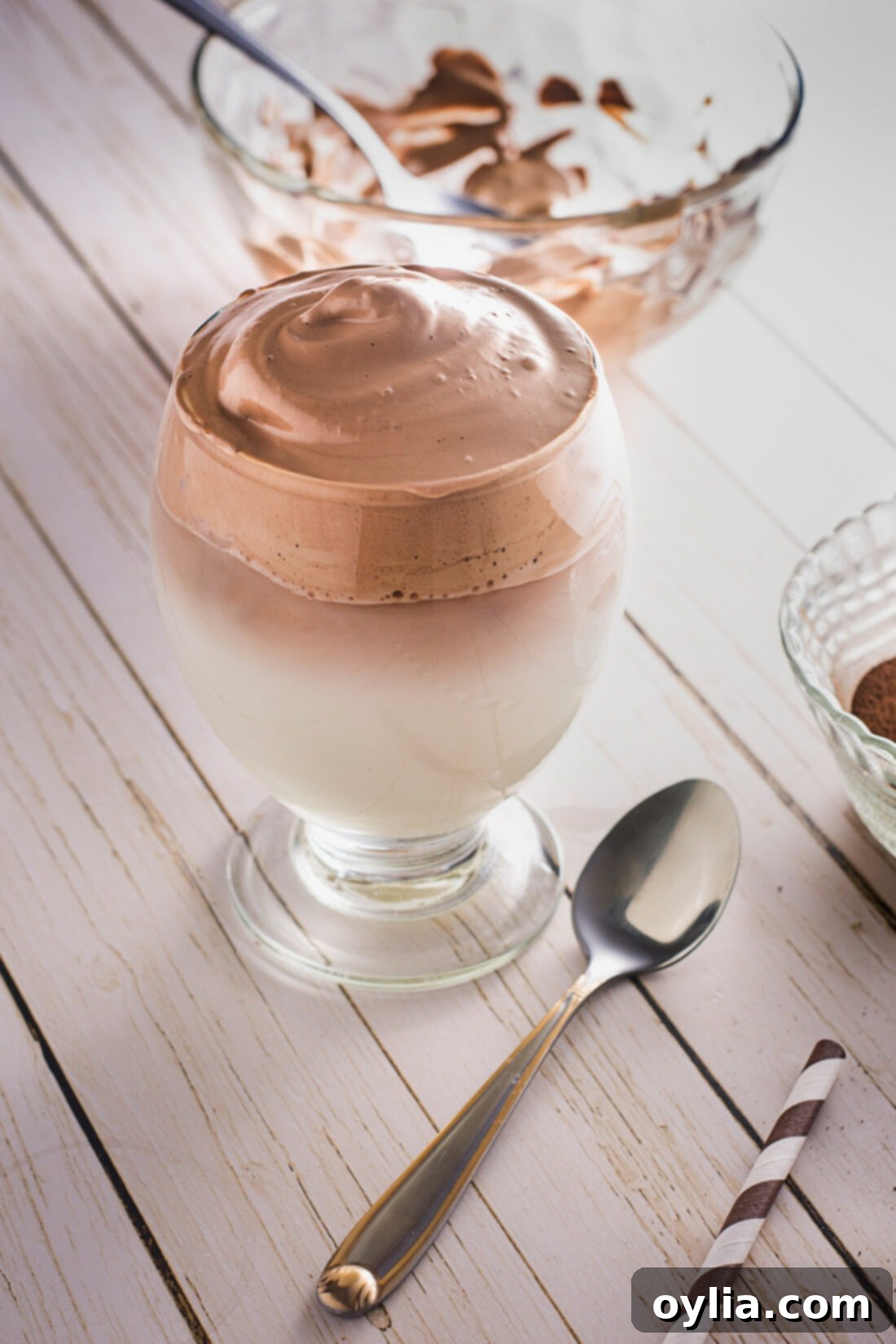 Dalgona Coffee with spoon