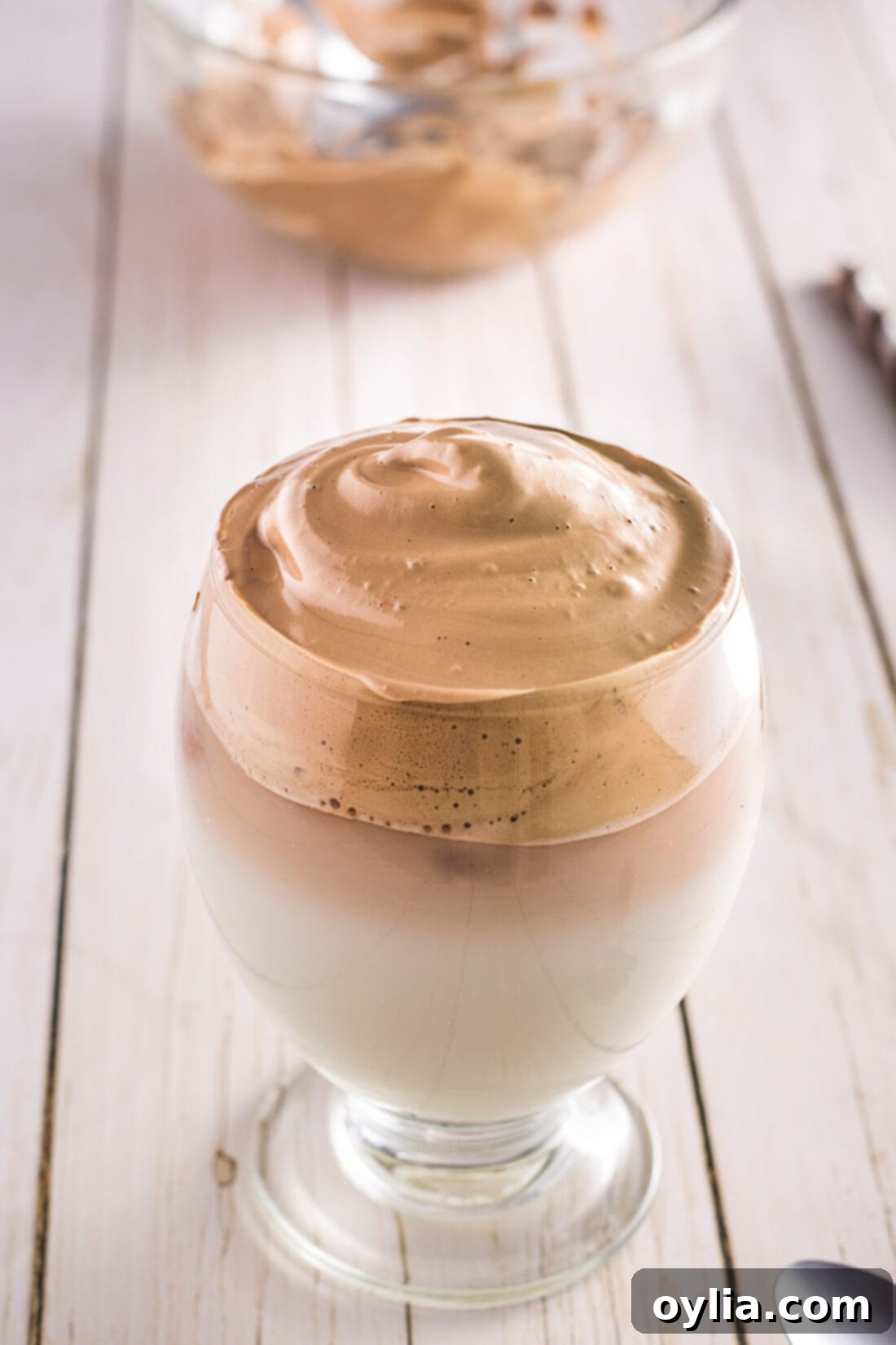 Dalgona Coffee in a glass