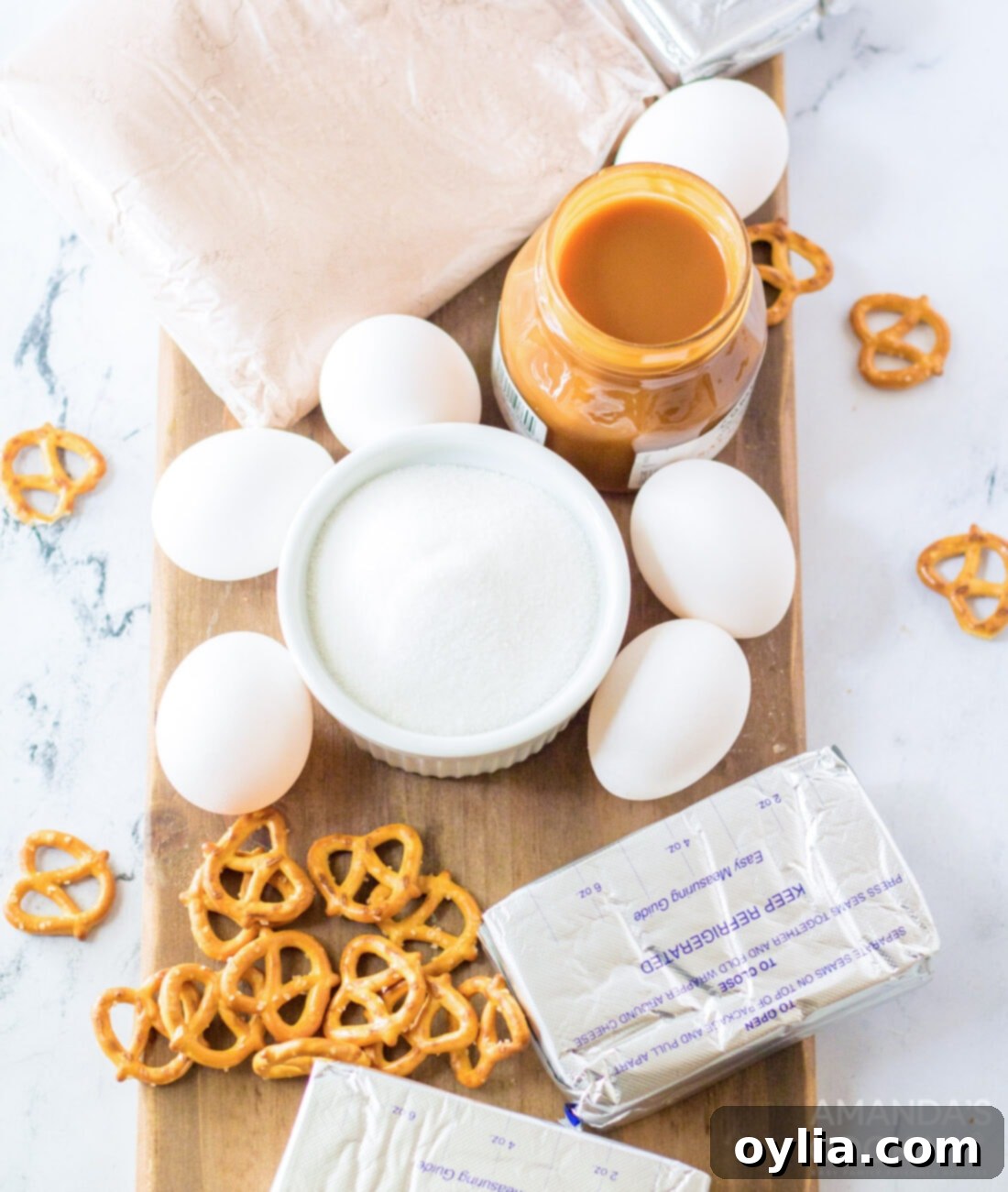 Salted Caramel Cheesecake ingredients