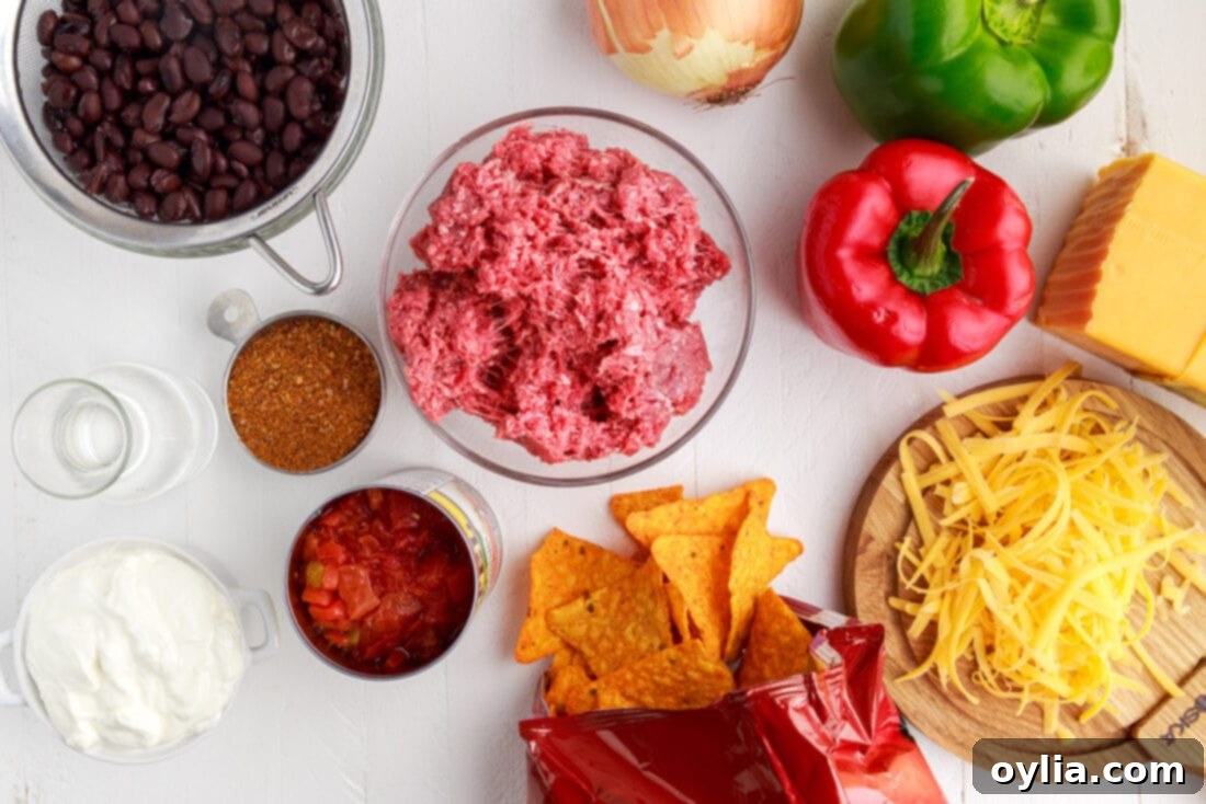 Dorito Casserole ingreidents