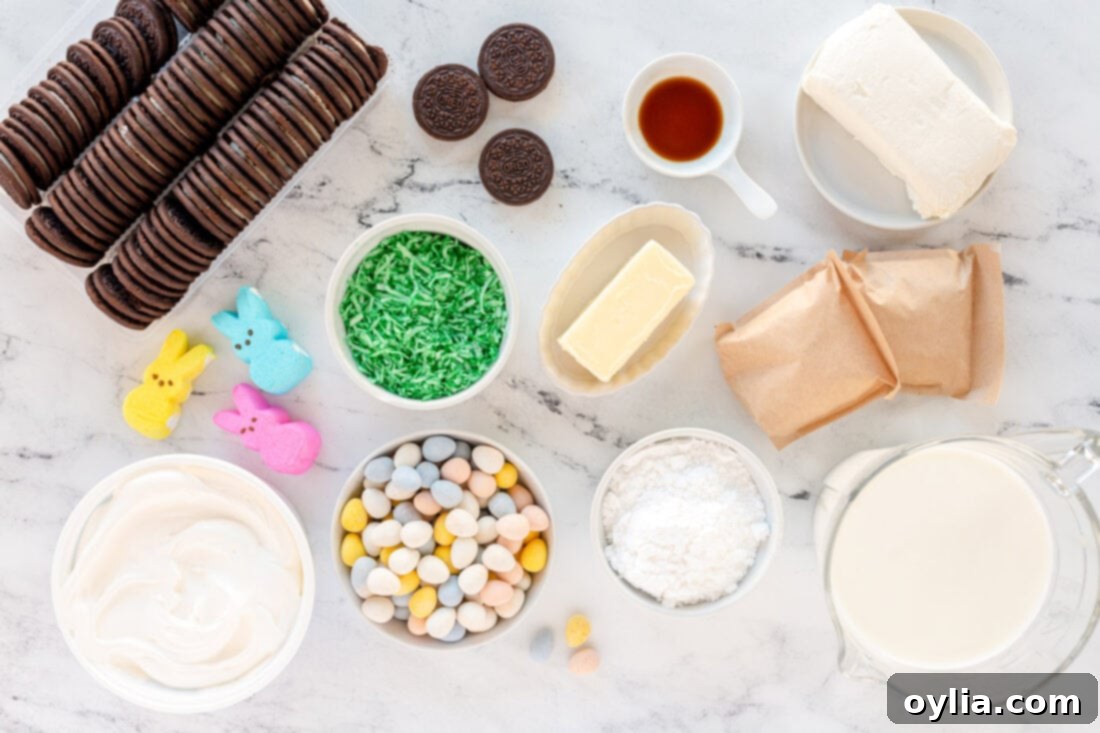 Easter Dirt Cake ingredients