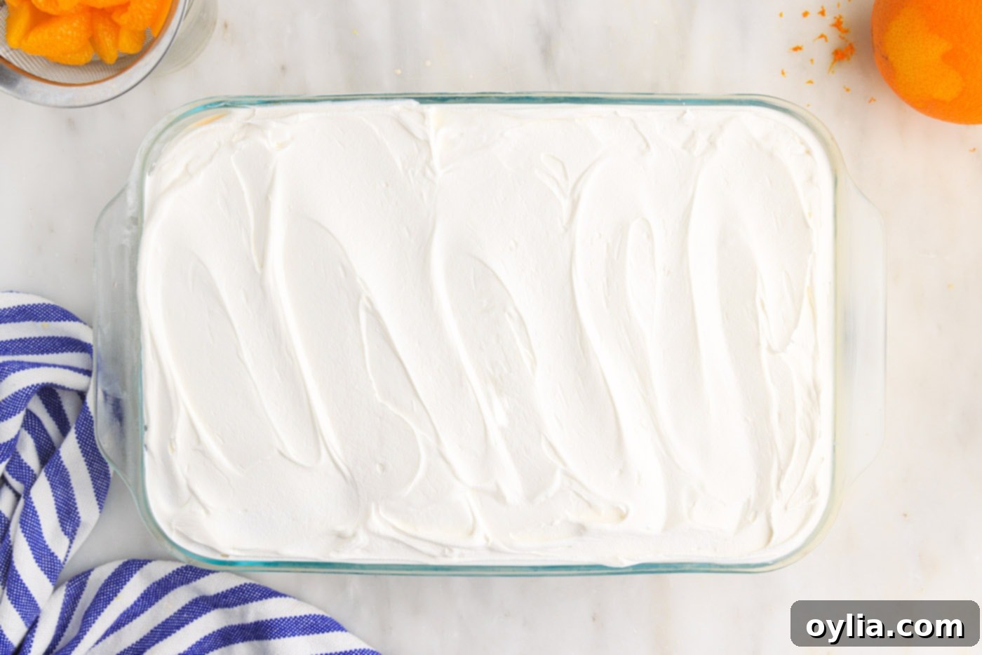 cool whip on top of orange icebox cake