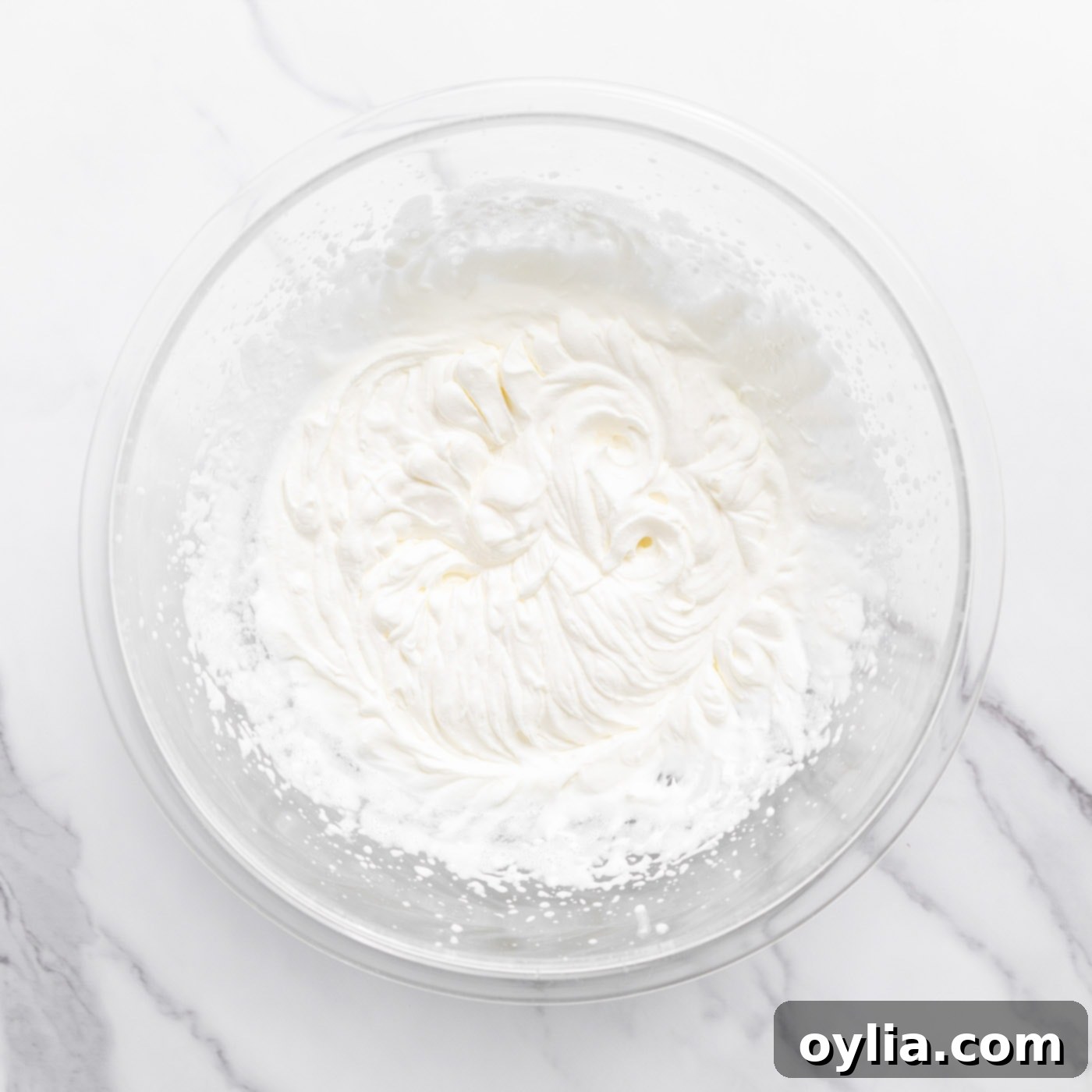 whipped cream in a bowl
