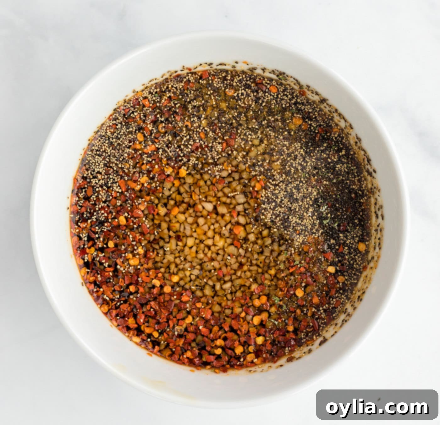 Mixing maple soy marinade for salmon