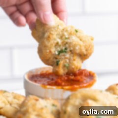 close-up of golden garlic knots
