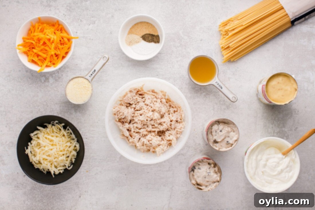 Chicken Tetrazzini ingredients