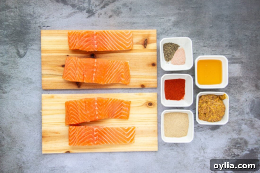Smoky Cedar Salmon 4 Cedar Plank Salmon ingredients
