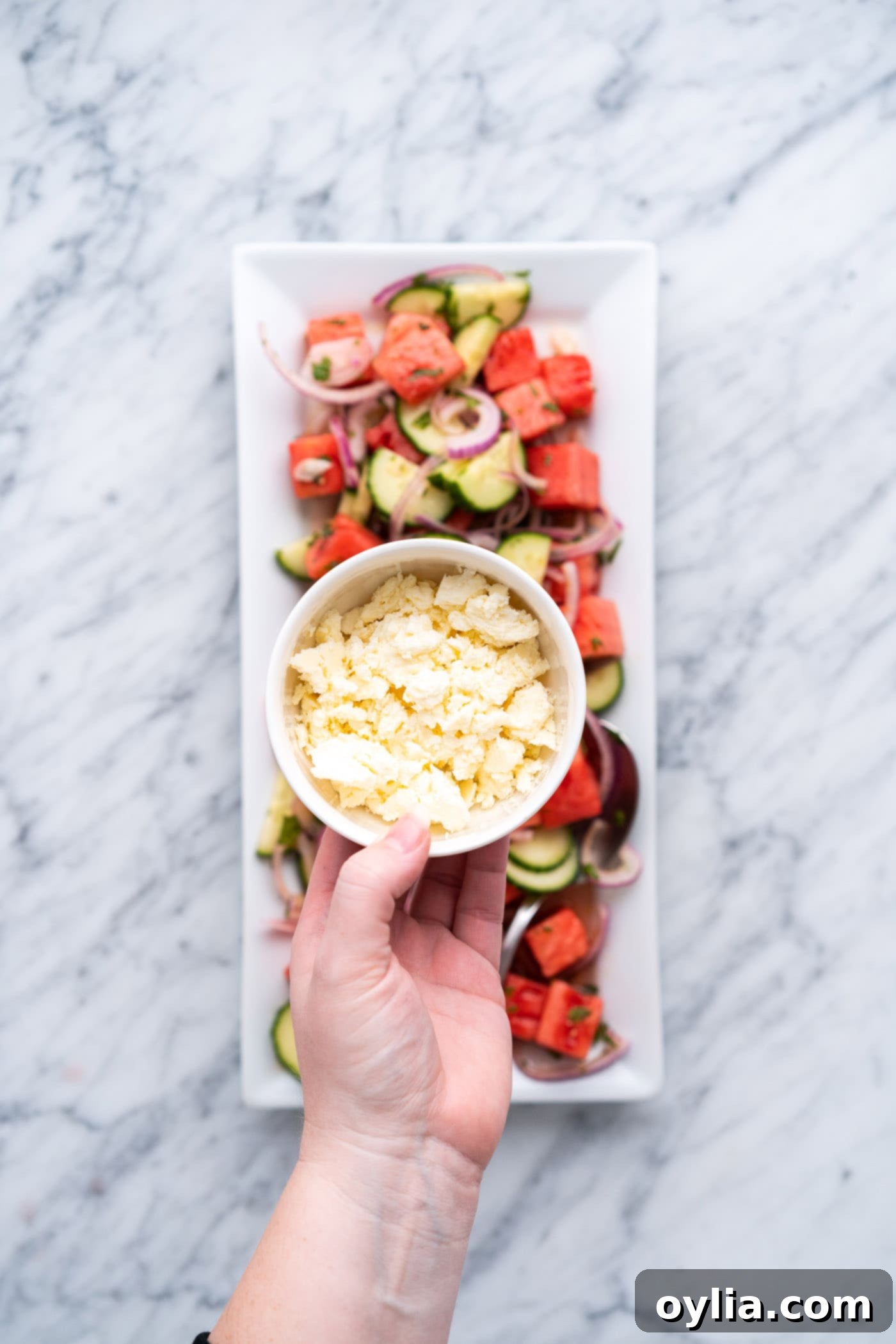 feta watermelon salad
