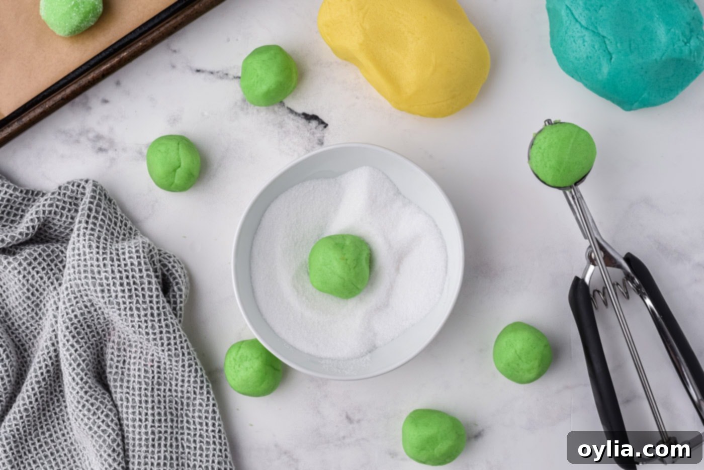 jello cookies rolled in sugar