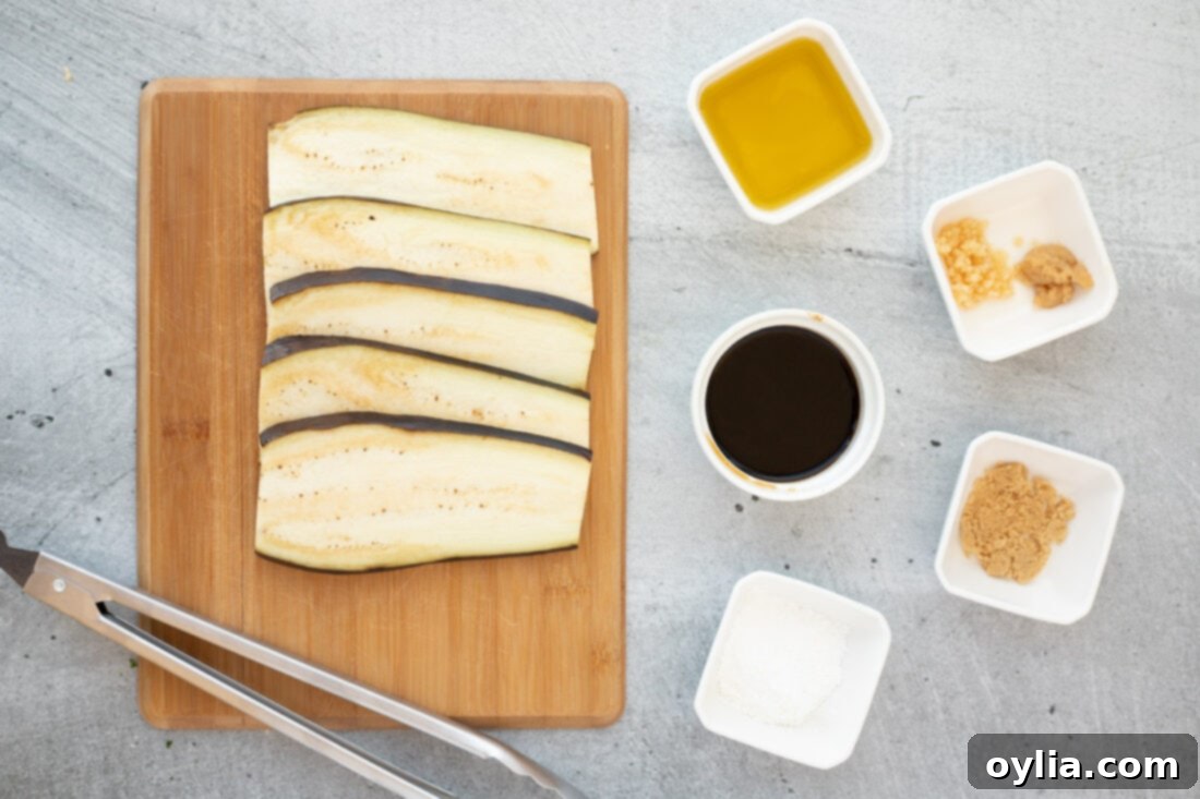 ingredients for Soy Glazed Eggplant