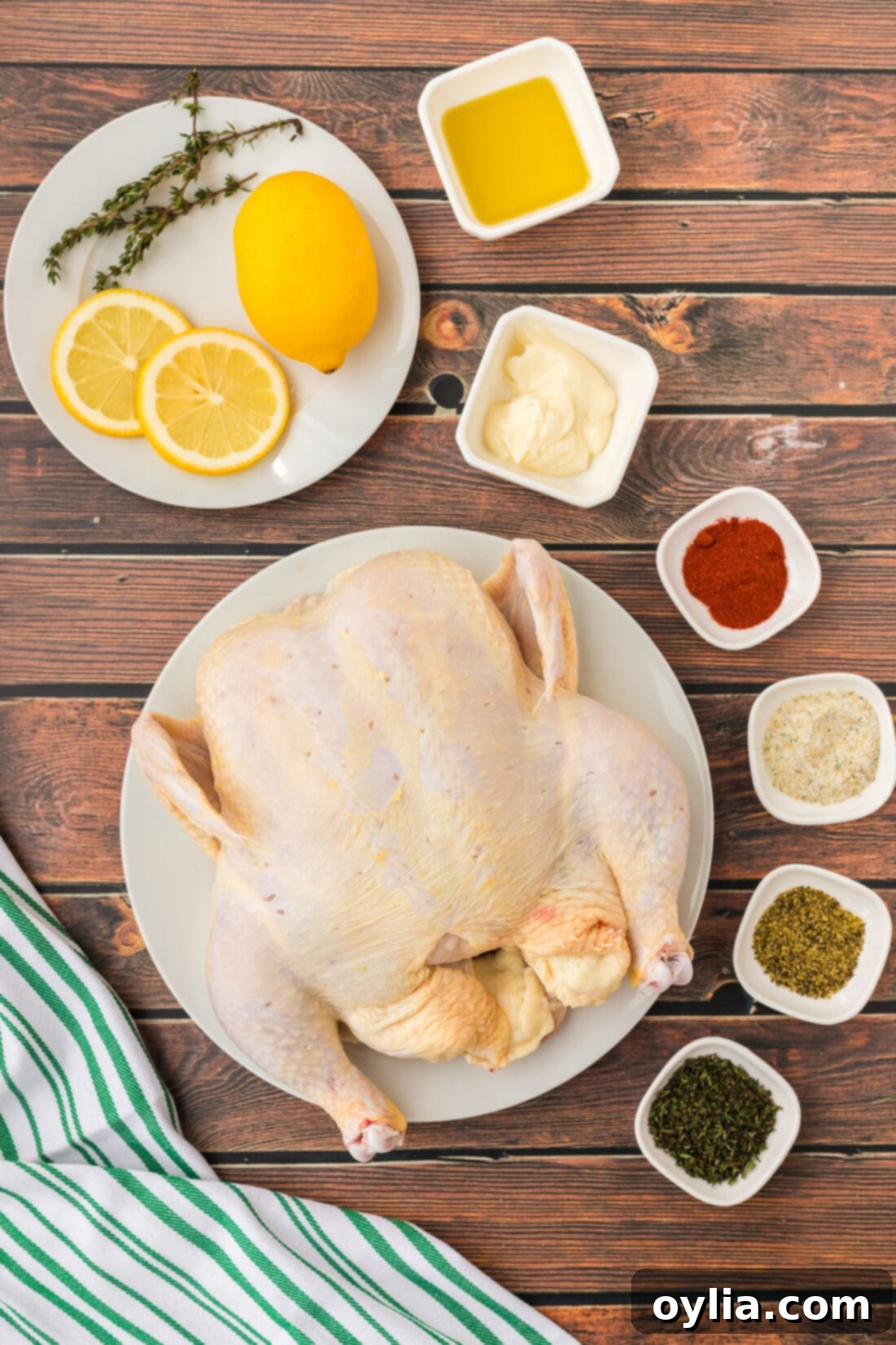 ingredients for Spatchcock Chicken